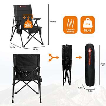 Antarctica Gear Heated Camping Chair with Battery Pack