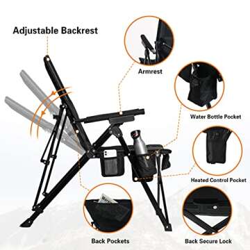 Antarctica Gear Heated Camping Chair with Battery Pack