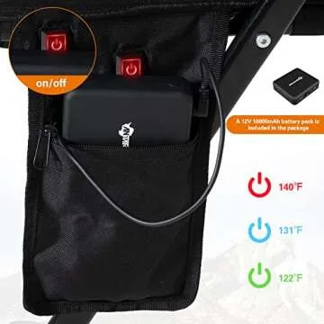 Antarctica Gear Heated Camping Chair with Battery Pack