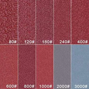 SIQUK 300 Pcs 2 Inch Sanding Discs with 1 pc 1/4 Inch Shank Backing Pad and 1 pc Soft Foam Buffering Pad 80 180 240 320 400 600 800 1000 2000 3000 Grit