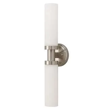 SANTOSTOCK Modern Brushed Nickel Bathroom Light Fixture