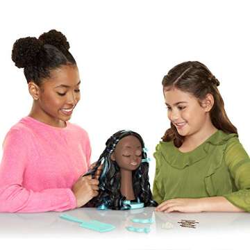 CGH Cute Girls Hairstyles! Styling Head - Black Wavy Hair Doll