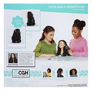 CGH Cute Girls Hairstyles Styling Head for Creative Play