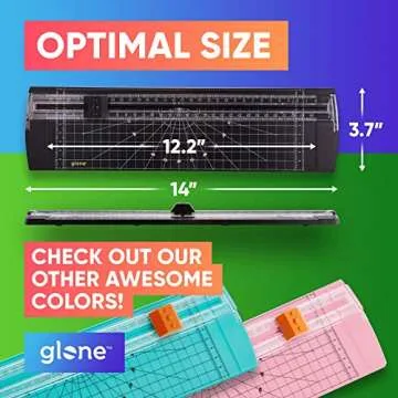 Glone 12 inch Paper Trimmer, A4 Size Paper Cutter with Automatic Security Safeguard for Coupon, Craft Paper and Photos (Black)