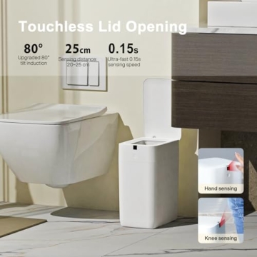 Smart Touchless 3 Gallon Trash Can with Motion Sensor