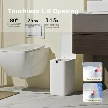 Smart Touchless 3 Gallon Trash Can with Motion Sensor