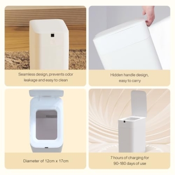 Smart Touchless 3 Gallon Trash Can with Motion Sensor