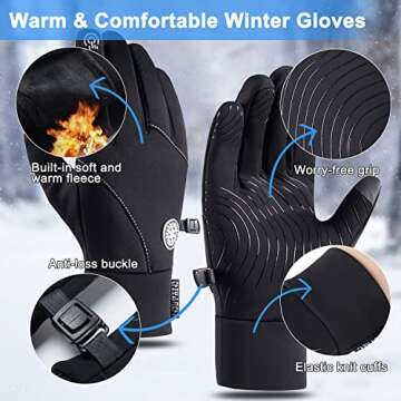 Artelaris Winter Gloves for Men Women, Windproof Thermal Gloves with Touch Screen Warm Sports Gloves...