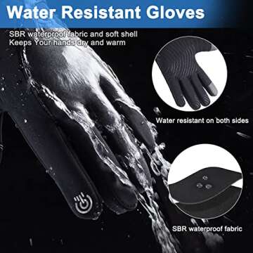 Artelaris Winter Gloves for Men Women, Windproof Thermal Gloves with Touch Screen Warm Sports Gloves for Work Cycling Driving Running