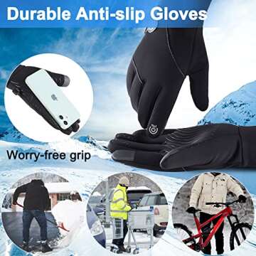 Artelaris Winter Gloves for Men Women, Windproof Thermal Gloves with Touch Screen Warm Sports Gloves for Work Cycling Driving Running