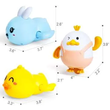 Easter Wind Up Bath Toys Set for Toddlers Ages 1-3