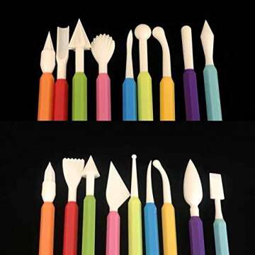9pcs Fondant Modeling Tools Set, Gum Paste for Cake Decorating, Cake Marshmallow Sculpting Tools Set