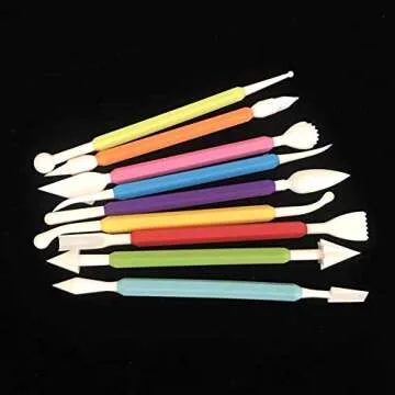 9pcs Fondant Modeling Tools Set, Gum Paste for Cake Decorating, Cake Marshmallow Sculpting Tools Set
