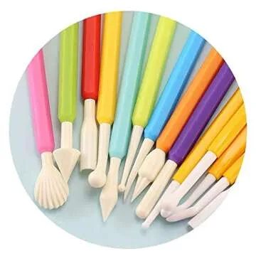 9pcs Fondant Modeling Tools Set, Gum Paste for Cake Decorating, Cake Marshmallow Sculpting Tools Set
