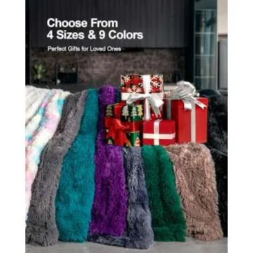 Pawque Faux Fur Blankets Twin Size 50x60 inches, Super Soft Fuzzy Fluffy Blanket, Warm Thick Sherpa Long Hair Shag Reversible Lightweight Cozy Throw for Bedroom Sofa Couch, Grey