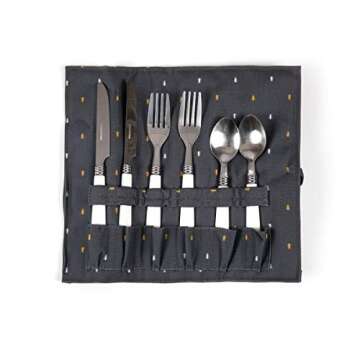 PICNIC TIME Piccadilly Picnic Basket, Romantic Picnic Basket for 2 with Picnic Set - Includes Utensil Set, Glasses, Plates, and Wine Opener, (Anthology Collection - Gray with Gold Accents)