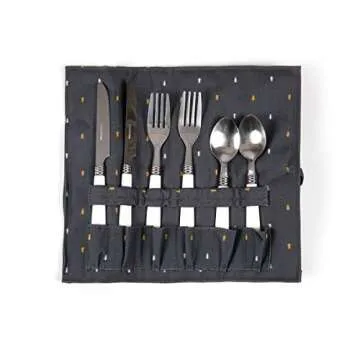 PICNIC TIME Piccadilly Picnic Basket, Romantic Picnic Basket for 2 with Picnic Set - Includes Utensil Set, Glasses, Plates, and Wine Opener, (Anthology Collection - Gray with Gold Accents)