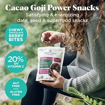 Navitas Organics Cacao Goji Superfood Snacks 8 oz Organic
