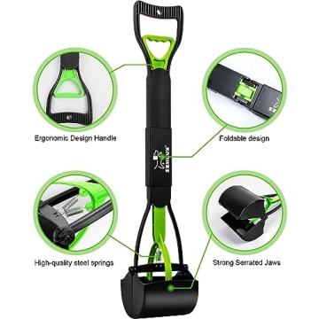SZHLUX 28" Foldable Pooper Scooper for Ultimate Clean-up