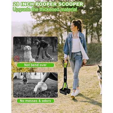 SZHLUX 28" Foldable Pooper Scooper for Ultimate Clean-up