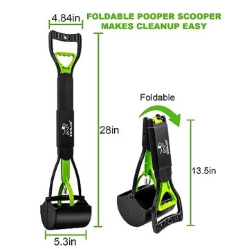 SZHLUX 28" Foldable Pooper Scooper for Ultimate Clean-up