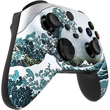 Custom Controllerzz Wireless Controller for Microsoft Xbox Series X/S & Xbox One - Custom Soft Touch Feel - Custom Xbox Series X/S Controller (X/S Waves)