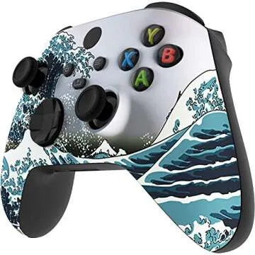 Custom Controllerzz Wireless Controller for Microsoft Xbox Series X/S & Xbox One - Custom Soft Touch Feel - Custom Xbox Series X/S Controller (X/S Waves)