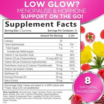 Menopause Relief Vitamin Gummy for Women - Effective Menopause Supplements for Women, for Mild Hot F...