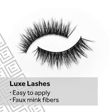 Eylure Vegas Nay Bronze Beauty False Eyelashes, Reusable, Adhesive Included, 1 Pair, Cruelty Free