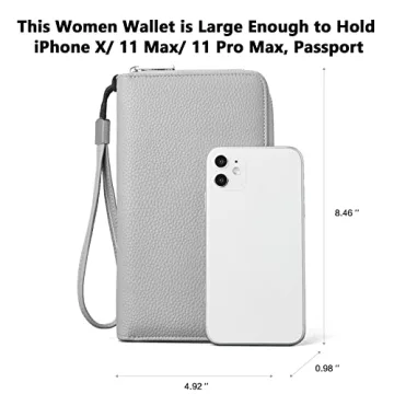 BROMEN Women's RFID Wallet Large Capacity Clutch Purse