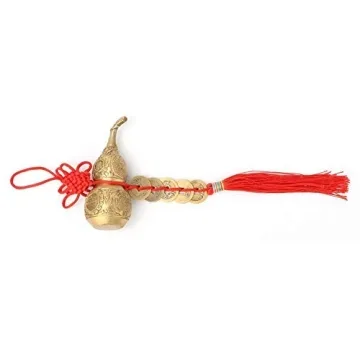 Brass Good Luck Wu Lou Gourd Feng Shui Home Decoration