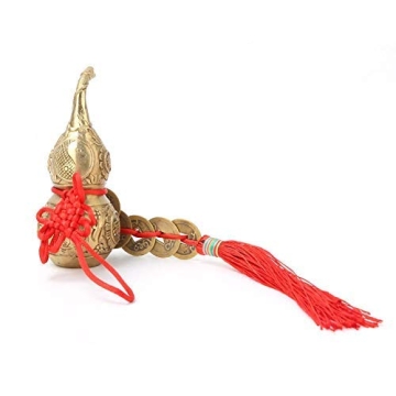 Brass Good Luck Wu Lou Gourd Feng Shui Home Decoration