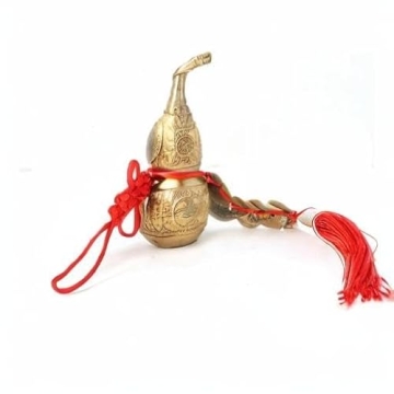 Brass Good Luck Wu Lou Gourd Feng Shui Home Decoration