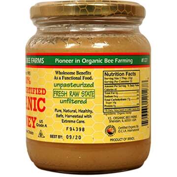 Ys Eco Bee Organic Honey 1 Pound Jar