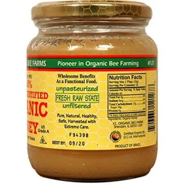 Ys Eco Bee Organic Honey 1 Pound Jar