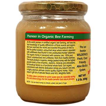 Ys Eco Bee Organic Honey 1 Pound Jar