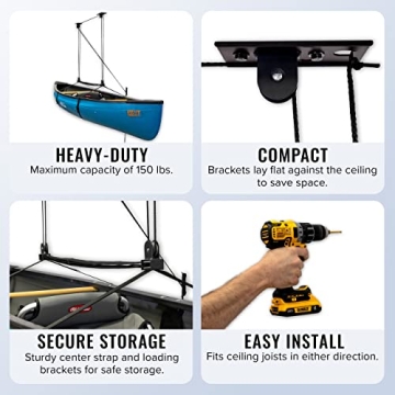 StoreYourBoard Cargo Box Ceiling Hoist for Easy Storage