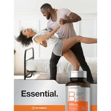 Horbaach Vitamin B12 Sublingual 1000 mcg | 400 Tablets | Methyl Supplement for Women and Men | Fast Dissolve Pills | Berry Flavor | Vegan, Non-GMO, and Gluten Free