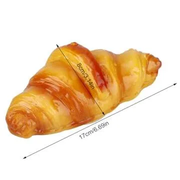 DNIEBW LED Night Light Simulation 3D Croissant Bread Light Funny Lamp Bedroom Bedside Battery Lamp for Home Decorative Funny Illumination Bread Lamp Gift