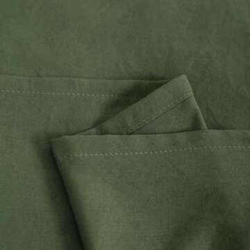 NTBAY Toddler Bedding Set - 4 Piece Soft and Breathable Crib Bedding Set for Boys and Girls, Includes Quilted Comforter, Fitted Sheet, Flat Top Sheet and Envelope Pillowcase, Olive Green