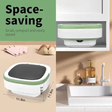 Compact Portable Washing Machine with Foldable Design