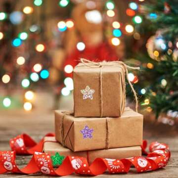 Anwyll Star Stickers,500Pcs 1Inch Foil Shiny Glitter Star Stickers for Kids Reward,Self-Adhesive Colorful Star Incentive Stickers Roll for Envelope Seal Birthday Party Wedding Classroom Teacher Supply