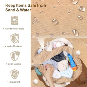 F-color Waterproof Beach Bag with 8 Pockets