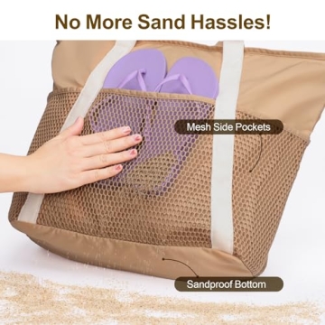 F-color Waterproof Beach Bag with 8 Pockets