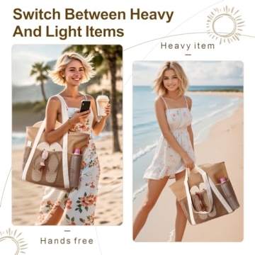 F-color Waterproof Beach Bag with 8 Pockets