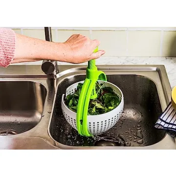 Dreamfarm Spina 2-In-1 Salad Spinner Colander for Easy Meal Prep