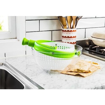 Dreamfarm Spina 2-In-1 Salad Spinner Colander for Easy Meal Prep