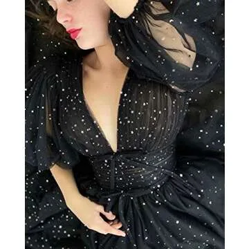 Starry Tulle Dress for Prom and Weddings Plus Sizes