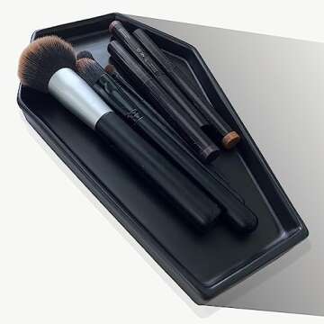 Nomnu Black Vanity Tray Coffin Shape for Gothic Decor