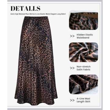 Stylish Women's Leopard Print Satin Maxi Skirt for 2025
